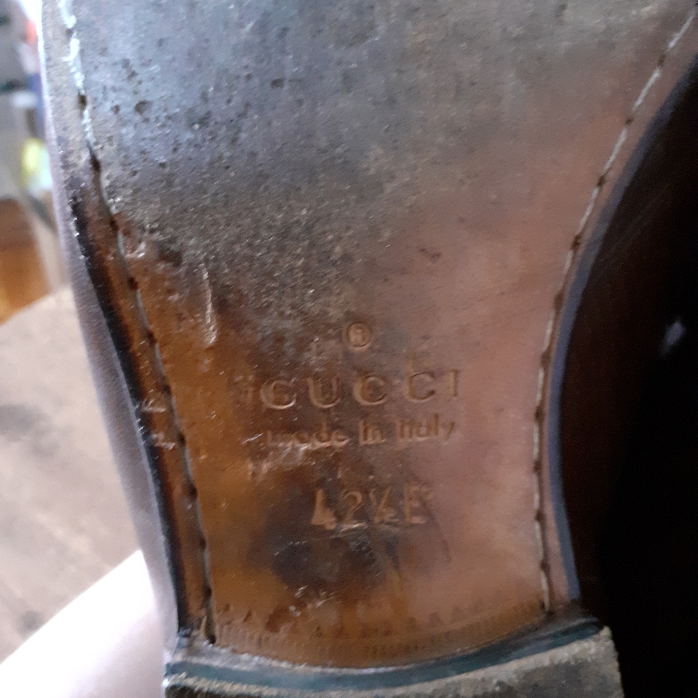 Gucci Men's calf skin leather dress loafers - Picture 11 of 12